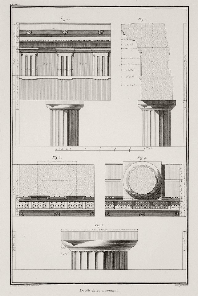 Détails des ruines de ce monument - Choiseul-gouffier Gabriel Florent Auguste De - 1782