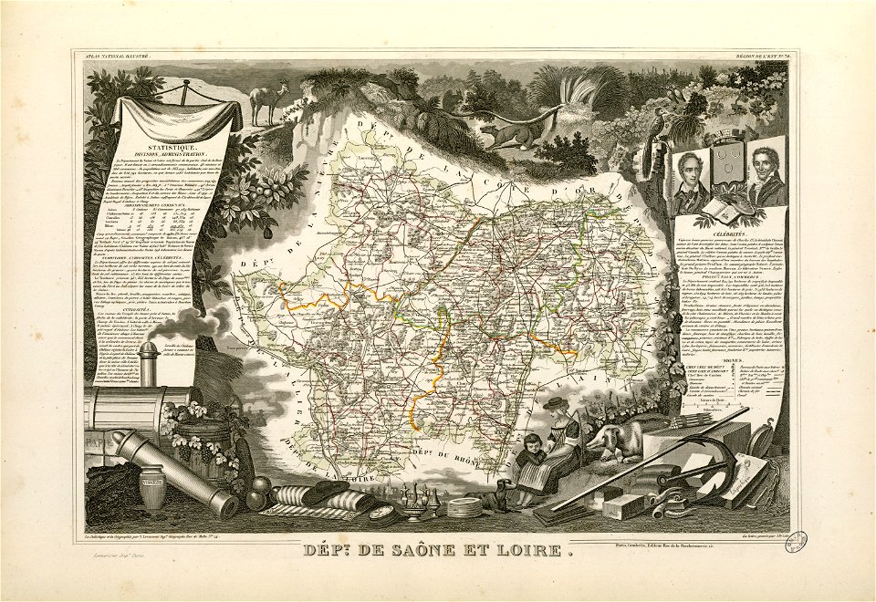 Dépt. de Saône et Loire (région de l'est) - Fonds Ancely - B315556101 A LEVASSEUR 073