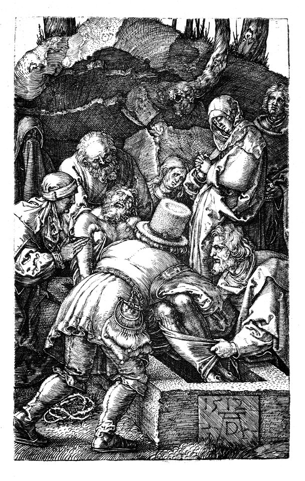 Dürer, Kupferstichpassion 13, Grablegung
