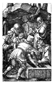 Dürer, Kupferstichpassion 13, Grablegung