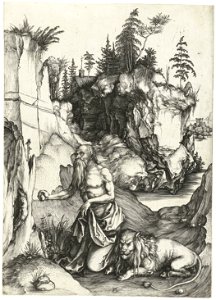 St Jerome Penitent in the Wilderness - Rijksmuseum. Free illustration for personal and commercial use.