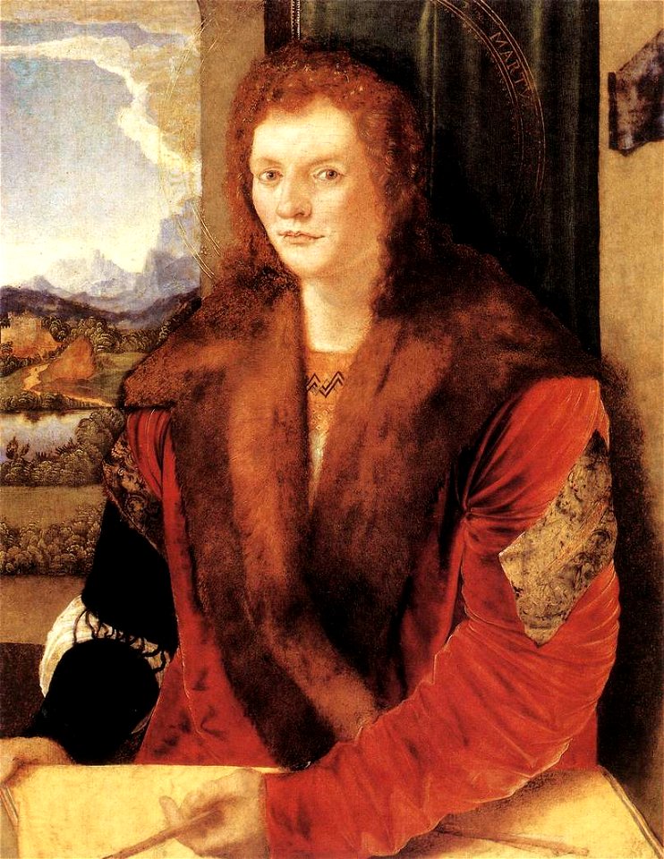 Albrecht Dürer - Portrait of St Sebastian with an Arrow - WGA06936