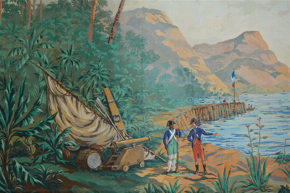 Détail d'un panneau de papier peint (bgw19 0953)