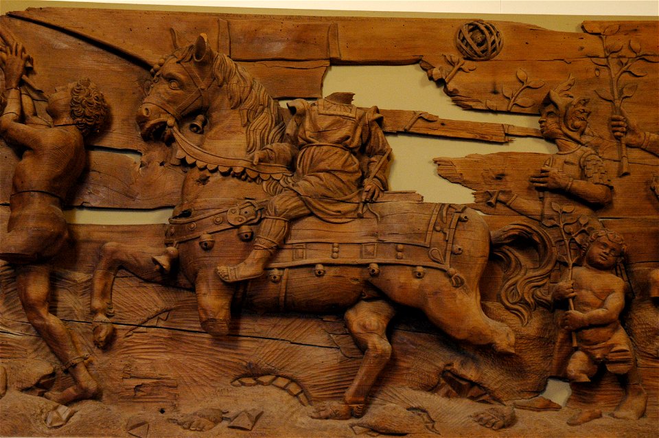 Détail de la frise Les triomphes des César - Cavalier
