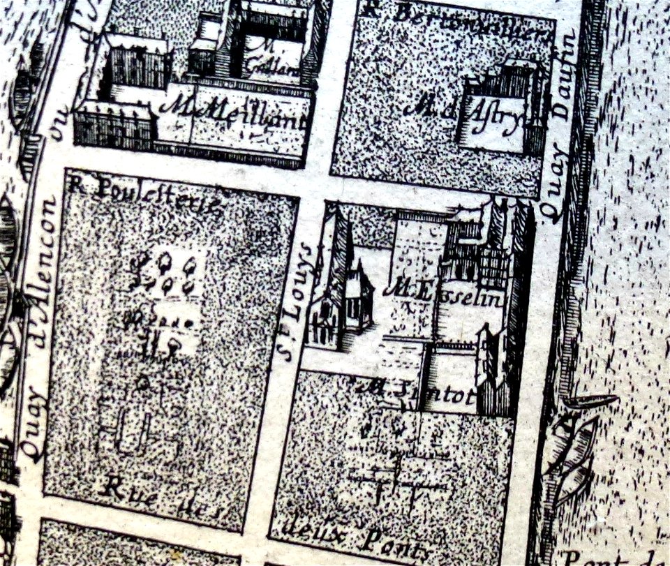 Détail du plan de Paris par Gomboust 1652