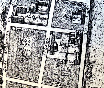 Détail du plan de Paris par Gomboust 1652