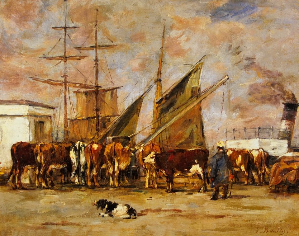 E Boudin Embarquement des bestiaux 1888