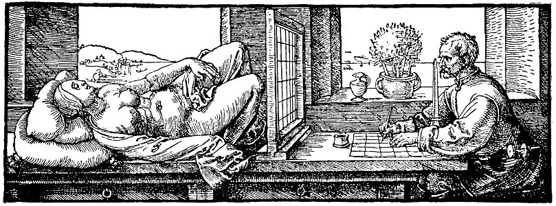 Dürer, Albrecht - Der Zeichner des liegenden Weibes, 1512–1525