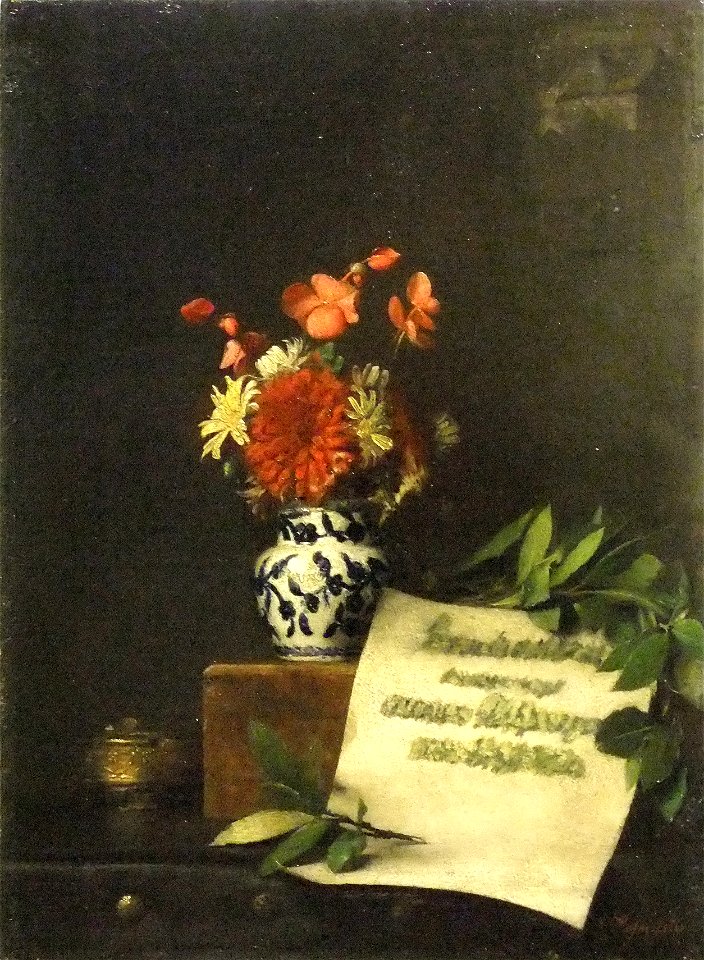 E Hofmeister - Stillleben mit Blumen ÖaHolz