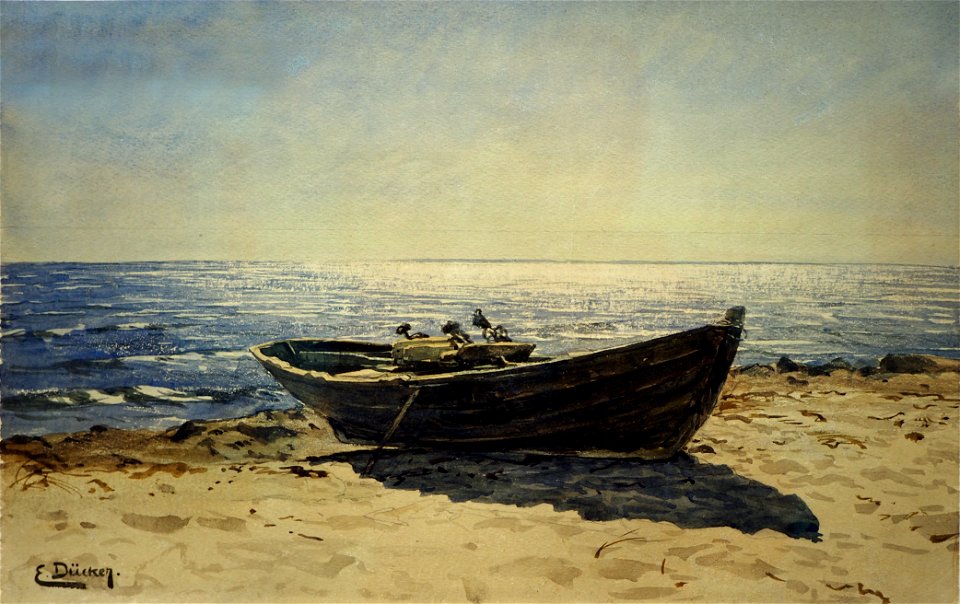 Dücker Fischerboot am Strand@Albert König Museum20160904