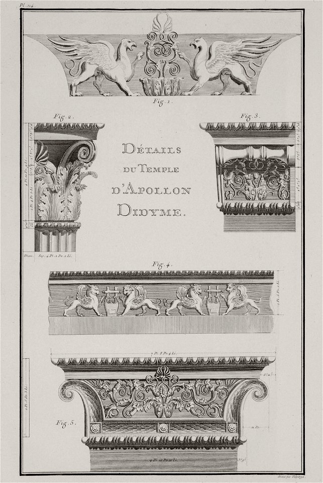 Détails du Temple d'Apollon Didyme - Choiseul-gouffier Gabriel Florent Auguste De - 1782