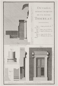 Détails géométriques de ce même tombeau - Choiseul-gouffier Gabriel Florent Auguste De - 1782