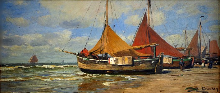 Dücker Fischerboote am Strand@Albert König Museum20160904