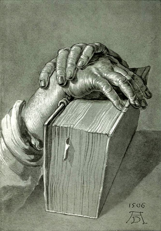 Dürer, Albrecht - Hand Study with Bible - 1506