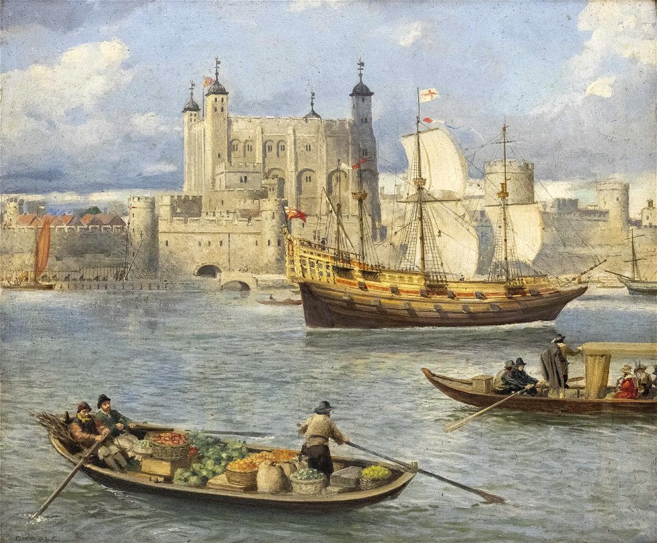 E G Oakdale Thames and Tower of London
