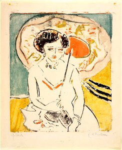 E L Kirchner Dodo mit japanischem Schirm