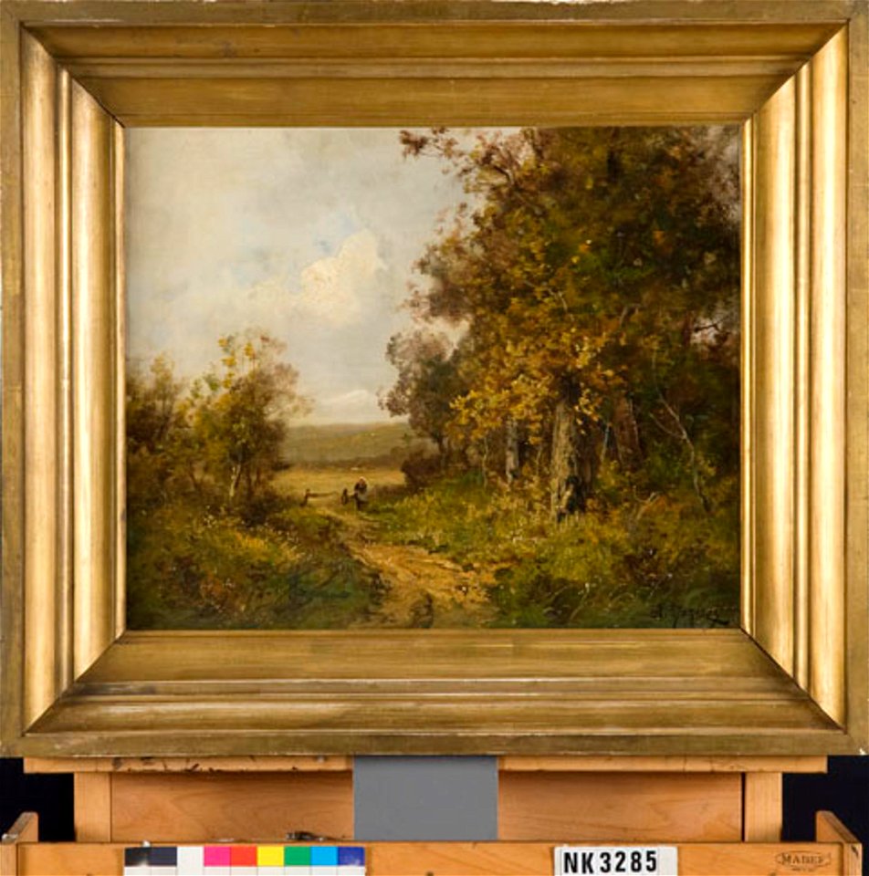 E. Morisot - Zandweg aan de rand van een bos - NK3285 - Cultural Heritage Agency of the Netherlands Art Collection