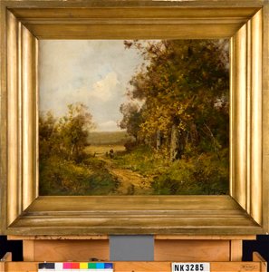 E. Morisot - Zandweg aan de rand van een bos - NK3285 - Cultural Heritage Agency of the Netherlands Art Collection