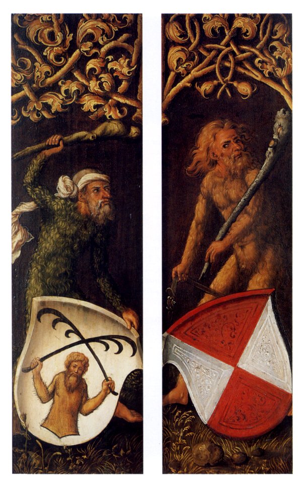 Dürer Portrait Krel Wappen und Schildhalter