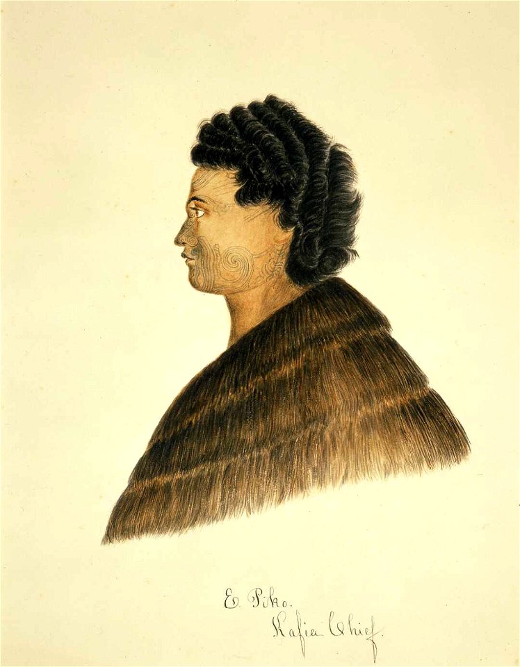 E Piko. Kafia chief, watercolour & gum arabic by Isaac Coates