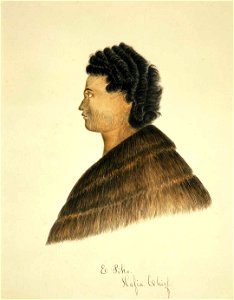 E Piko. Kafia chief, watercolour & gum arabic by Isaac Coates