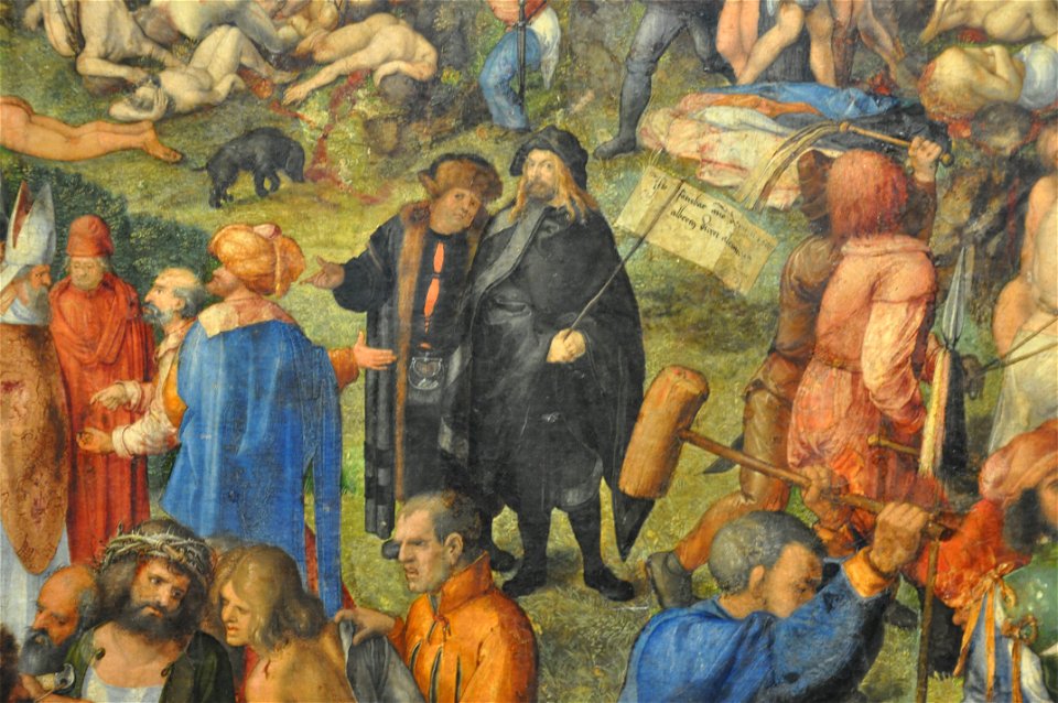 Dürer und Celtis (Detail Marter der zehntausend Christen)