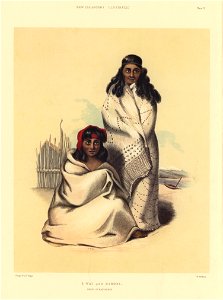 E WAI AND KAHOKI. NIECES OF RAUPARAHA, The New Zealanders Illustrated, 1847