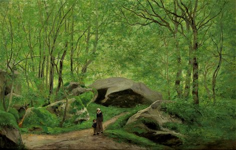 E Chintreuil--Enfants dans la forêt