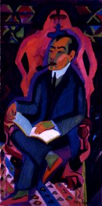 E L Kirchner Portrait Manfred Schames. Free illustration for personal and commercial use.