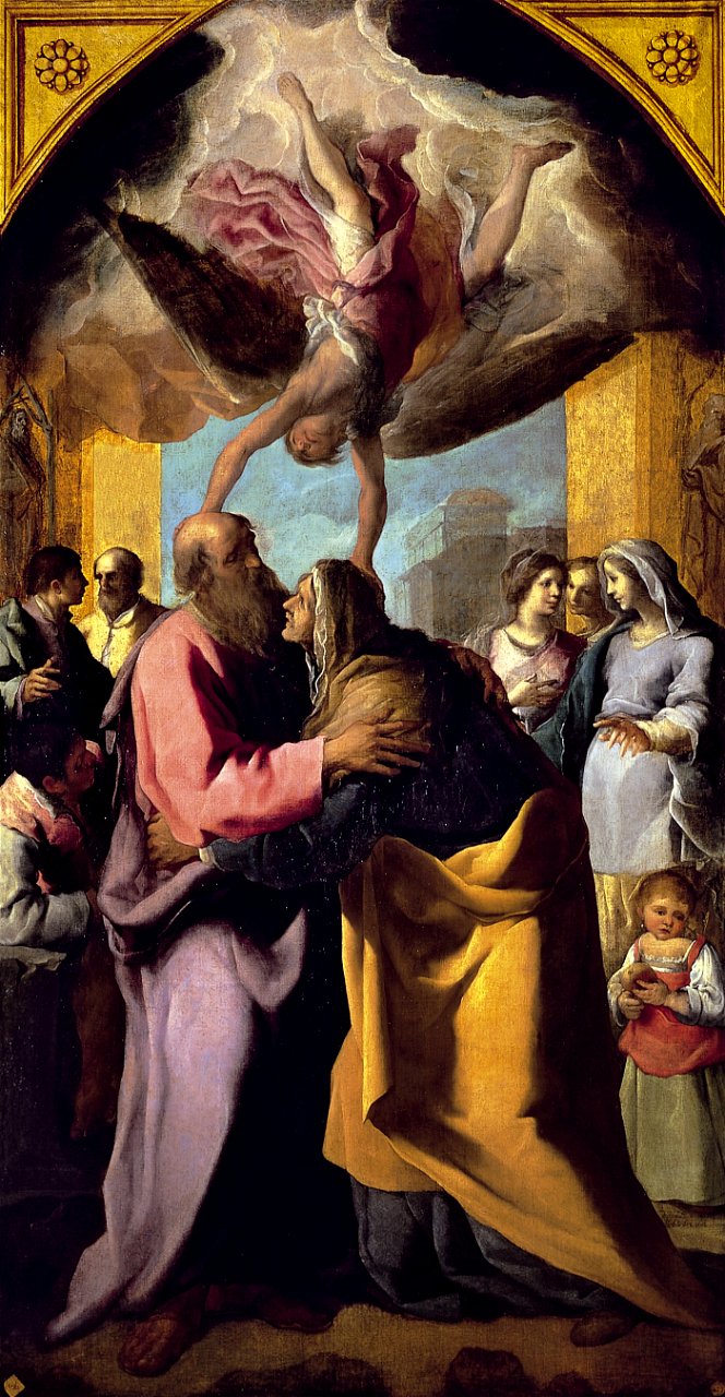 E Cajés Encuentro ante la Puerta Dorada Óleo sobre lienzo. 272 x 143 cm. Museo de la Real Academia de Bellas Artes de San Fernando