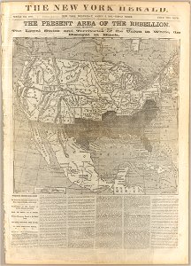E. S. Hall The Present Area of Rebellion 1862 Cornell CUL PJM 1062 01