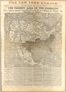 E. S. Hall The Present Area of Rebellion 1862 Cornell CUL PJM 1062 01. Free illustration for personal and commercial use.