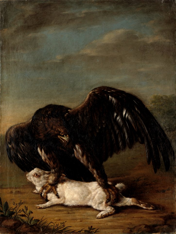 Eagle Catching a Hare (Johann Friedrich von Grooth) - Nationalmuseum - 22385