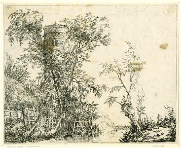 E.T. Daniell - Church Tower and Trees