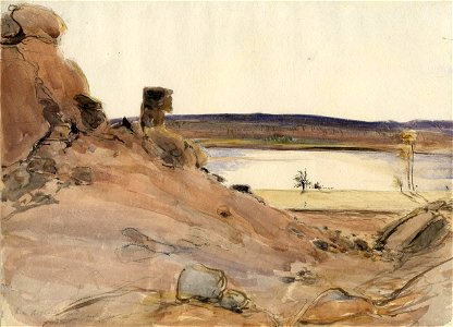 E.T. Daniell - Near Kalabshee 1841