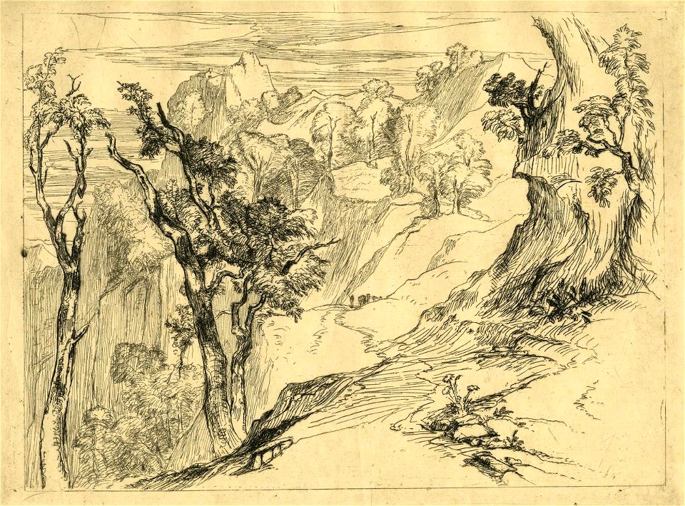 E.T. Daniell - Ravine with Rocky Scenery