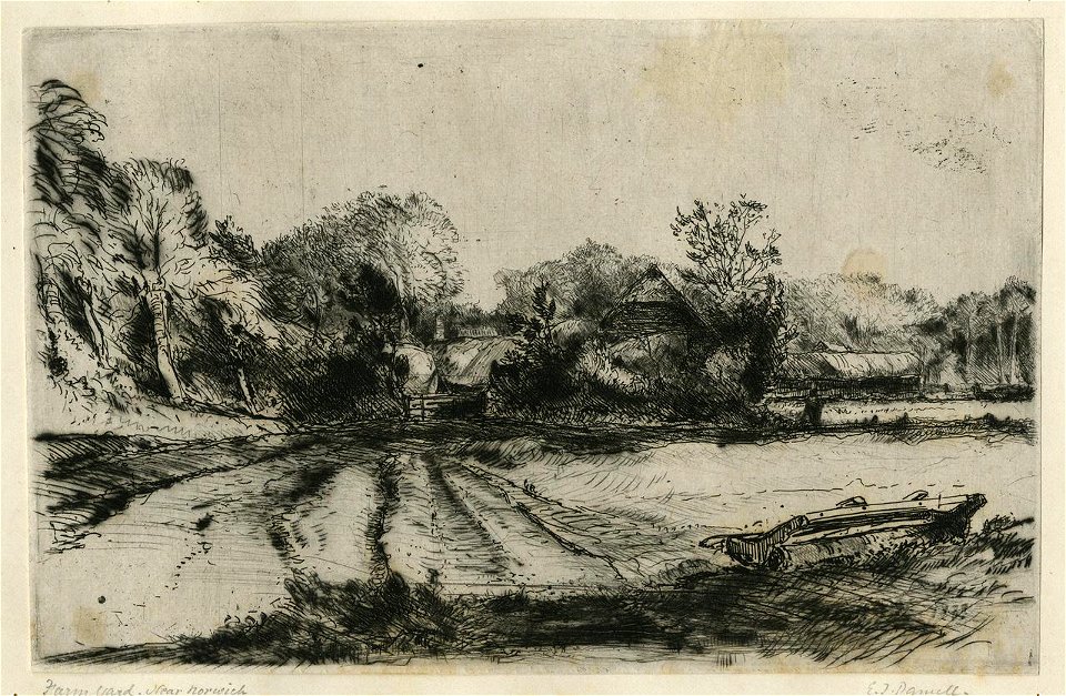 E.T. Daniell - Farmyard near Norwich
