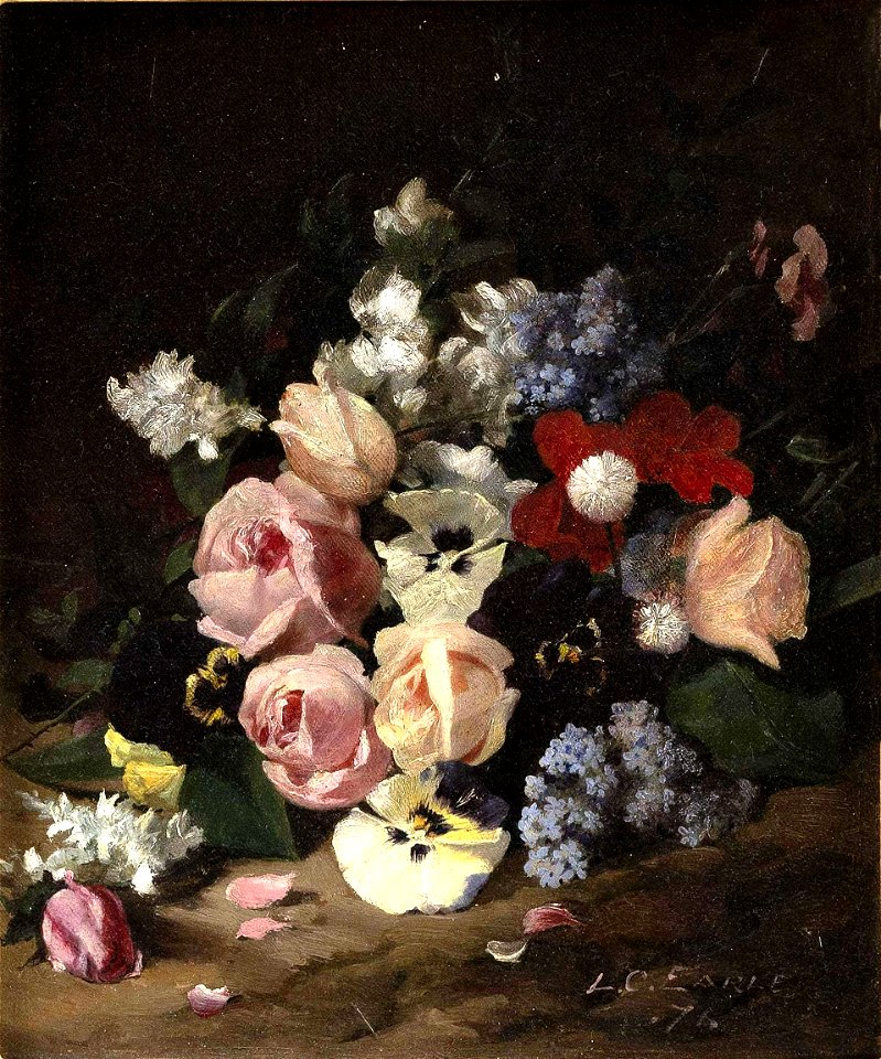 Floral Still-life by Lawrence Carmichael Earle, 1876