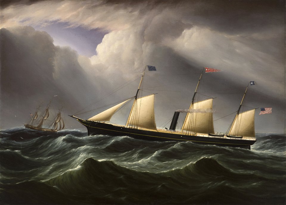 Early Screw Steamer Star of the South in Heavy Seas by James E. Buttersworth
