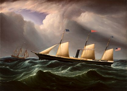 Early Screw Steamer Star of the South in Heavy Seas by James E. Buttersworth