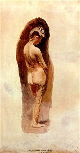 Eakins, Female Nude 1884. Free illustration for personal and commercial use.