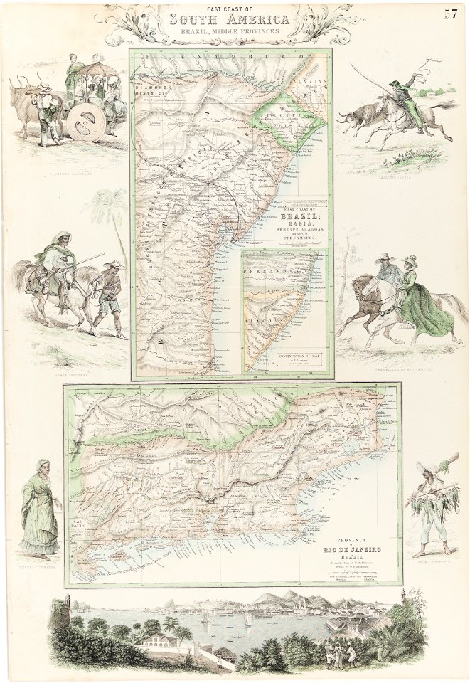 East Coast of South America Brazil, Middle Provinces, da Coleção Brasiliana Iconográfica