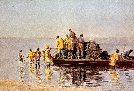 Eakins, Taking Up Net 1881