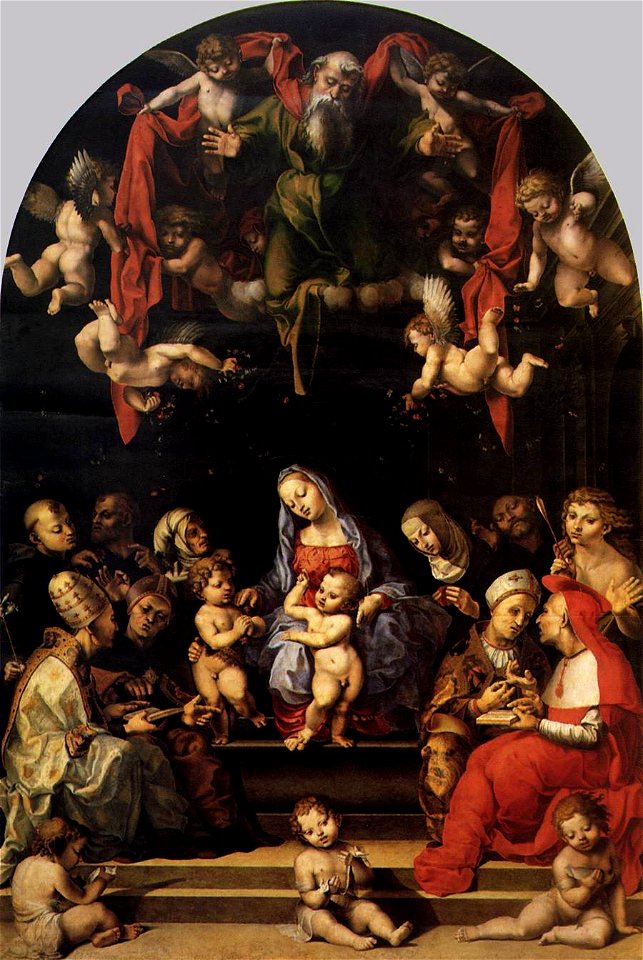 G Genga Virgen con niño y santos pinacoteca brera