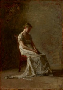 Retrospection by Thomas Eakins 1880. Free illustration for personal and commercial use.