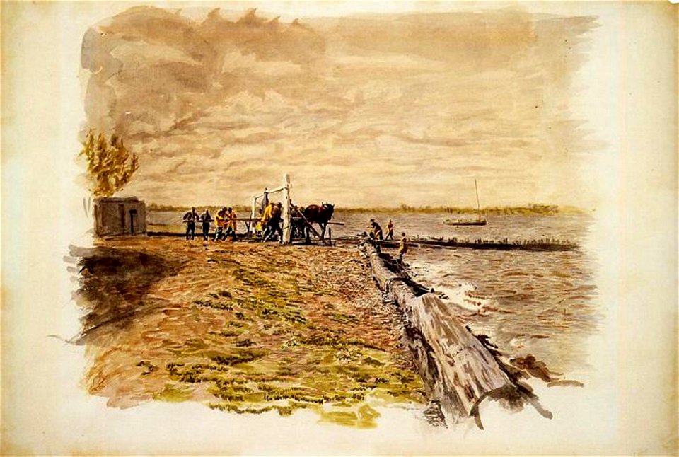 Eakins, Drawing Seine 1882