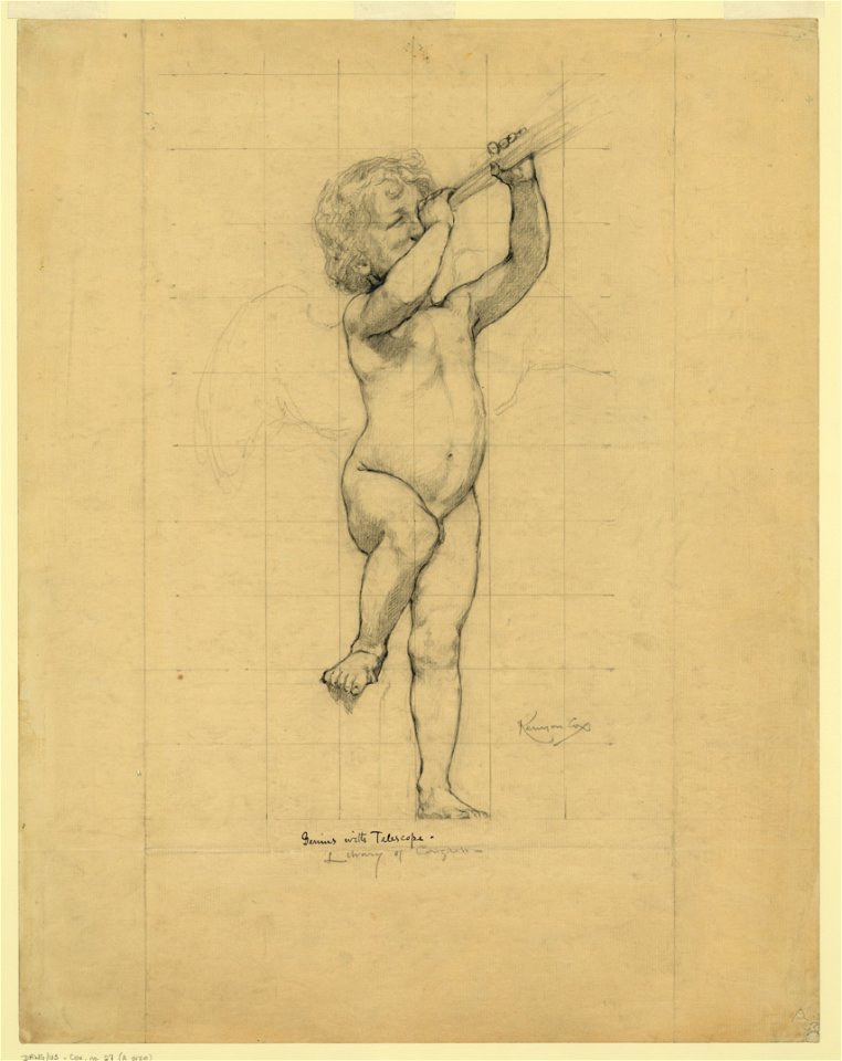 Genius with telescope Library of Congress LCCN2004662303