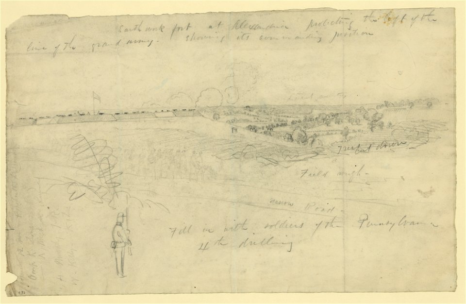 Earthwork fort at Alexandria protecting the left of the line of the grand army, showing its commanding position LCCN2004660603