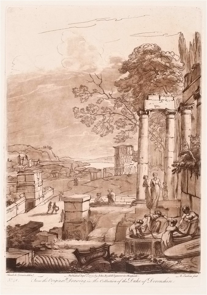 Earlom (Paisaje con el entierro de santa Serapia)