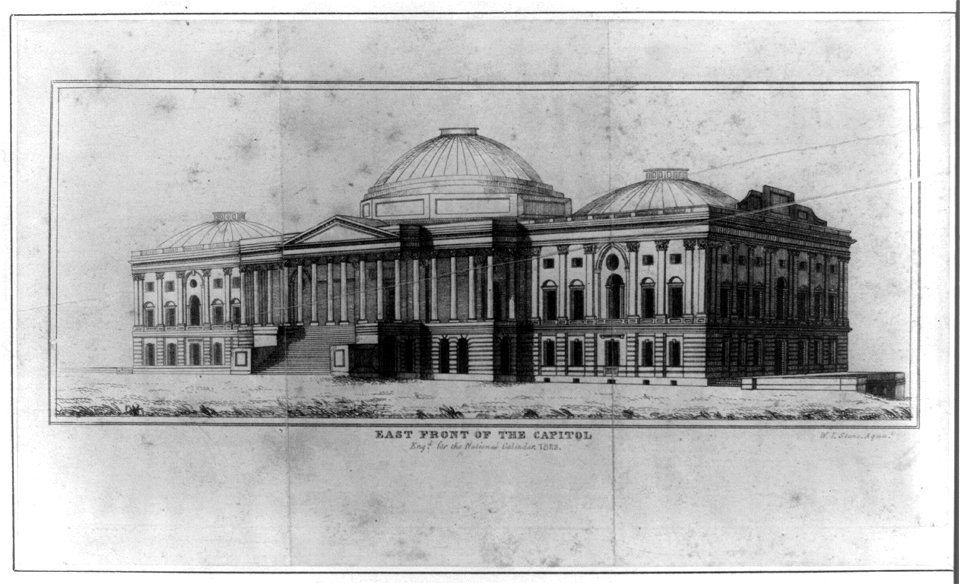 East front of the Capitol - W.I Stone aquat. LCCN2012649693